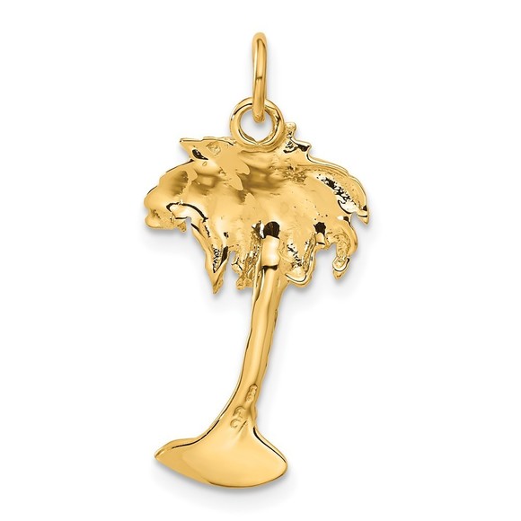 14k Palm Tree Charm - Picture 3 of 4